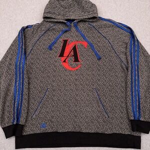 Adidas Los Angeles Clippers Pullover Hoodie Men's XL Gray‎ Geometric NBA Logo